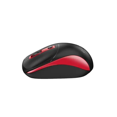 Мишка Genius NX-7123, безжична, AI Copilot, USB, 4 бутона, AA, черно-червена