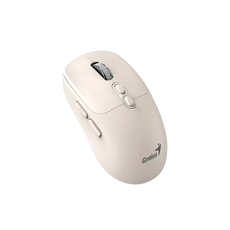 Мишка Genius NX-8080S, безжична, Bluetooth, Bluetooth/USB, 7 бутона, AA, бежова