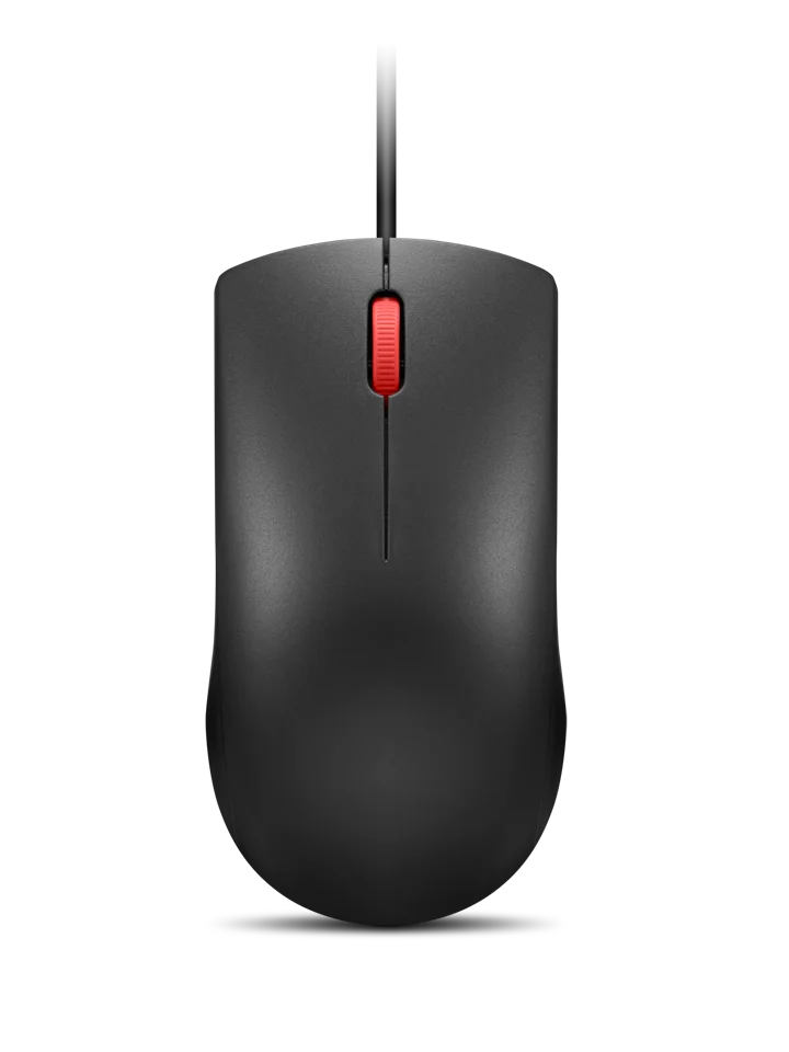 Мишка Lenovo 120, с кабел, оптична, USB, 1600 dpi, черна