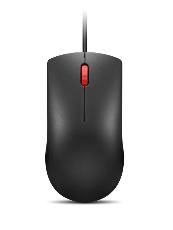 Мишка Lenovo 120, с кабел, оптична, USB, 1600 dpi, черна