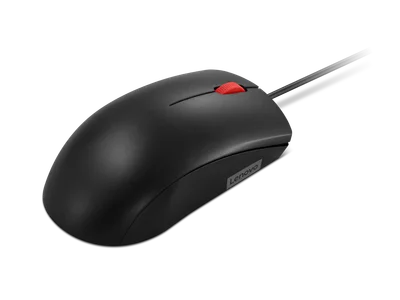 Мишка Lenovo 120, с кабел, оптична, USB, 1600 dpi, черна
