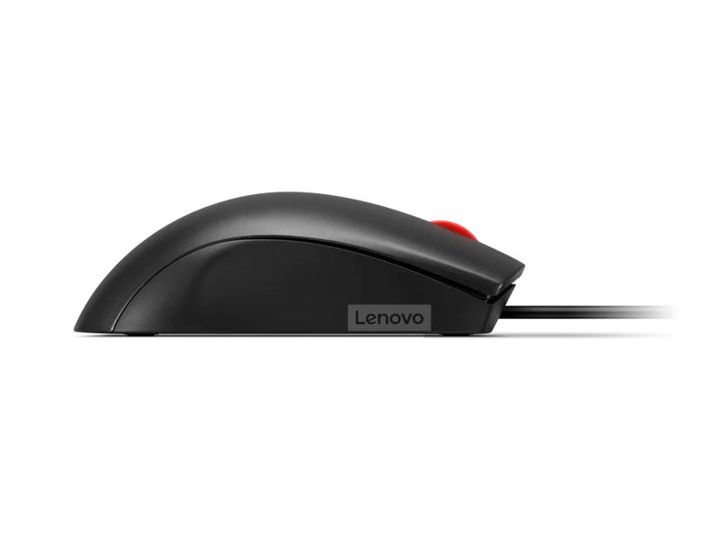 Мишка Lenovo 120, с кабел, оптична, USB, 1600 dpi, черна