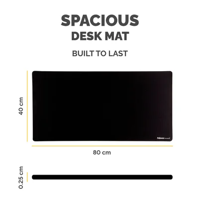 Подложка за бюро Fellowes Breyta, 80 х 40 cm, черна