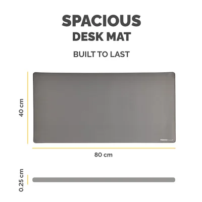 Подложка за бюро Fellowes Breyta, 80 х 40 cm, сива