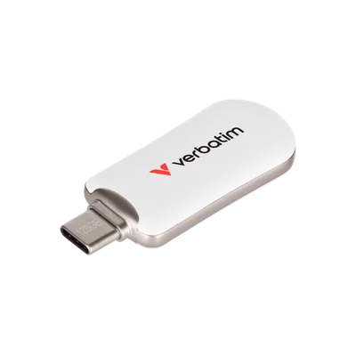 USB флаш памет Verbatim Plectra, 128 GB, USB Type-C 3.2, бяла