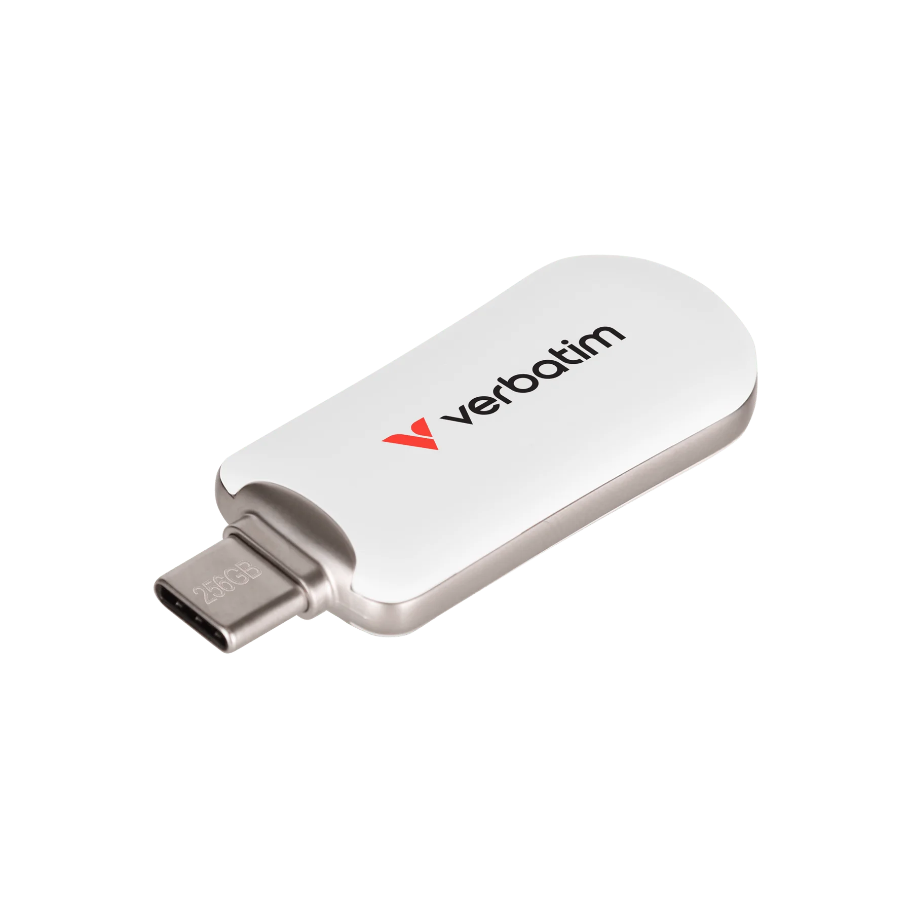 USB флаш памет Verbatim Plectra, 256 GB, USB Type-C 3.2, бяла