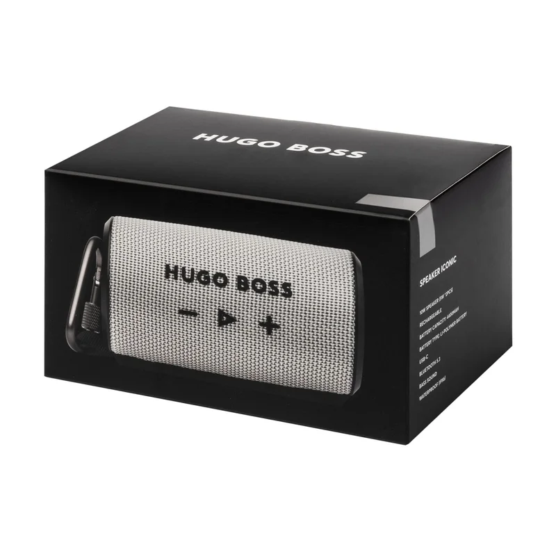 Тонколона Hugo Boss Iconic, безжична, 95 dB, 10 W, сива