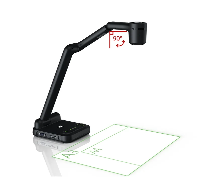 Документна камера IQ View E4521, HDMI, SD карта, VGA, USB, черна