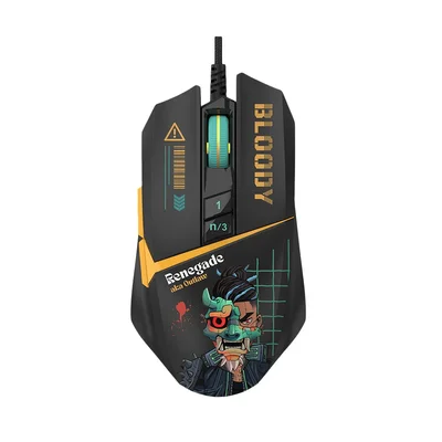 Мишка Bloody Renegade Midnight W63 Max, с кабел, геймърска