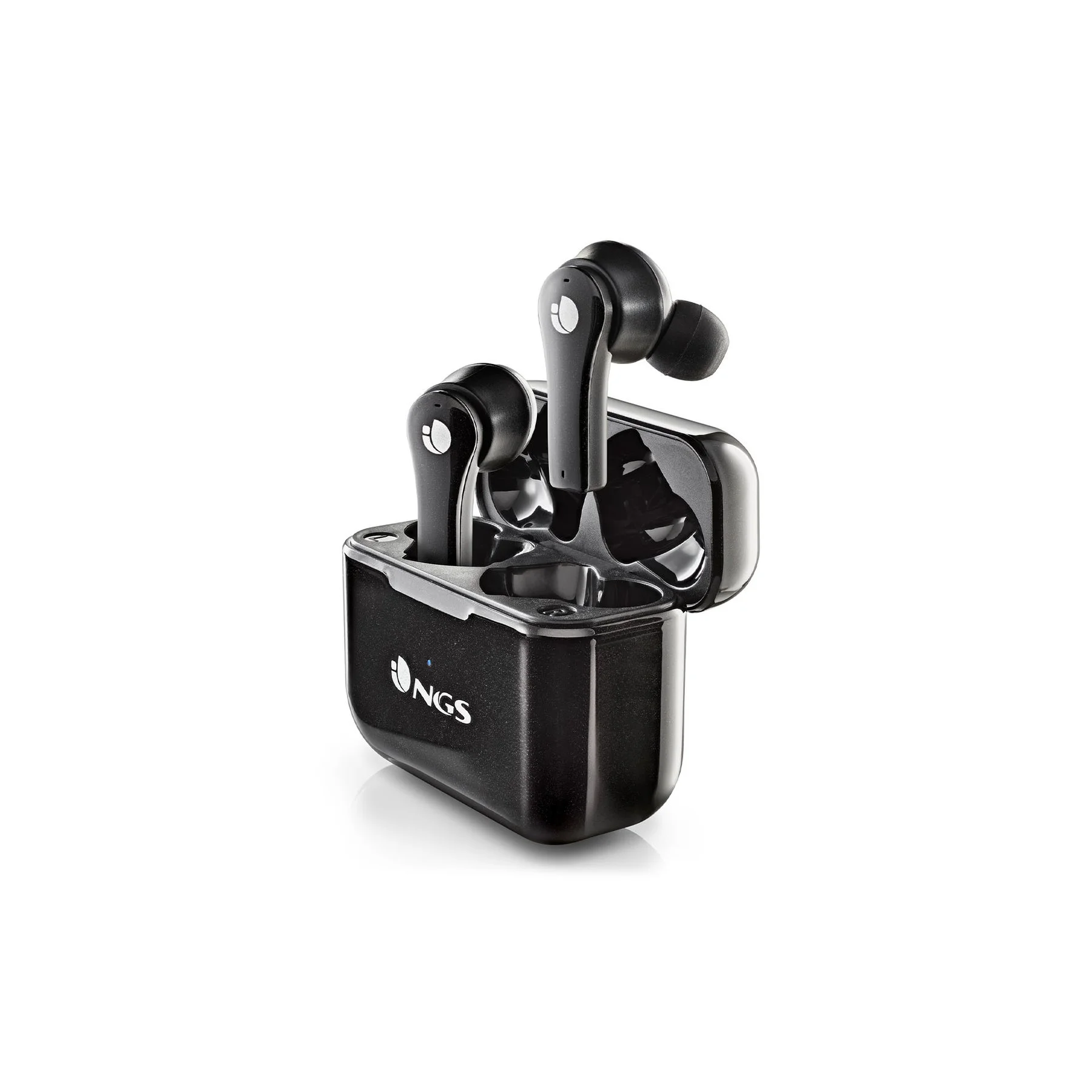 Слушалки NGS Artica Bloom, с Bluetooth, със зареждащ кейс, USB Type-C, черни