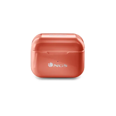 Слушалки NGS Artica Bloom, с Bluetooth, със зареждащ кейс, USB Type-C, корал