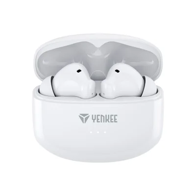 Слушалки Yenkee YHP 08BT ANC, безжични, със зареждащ кейс, USB, 98 dB, бели