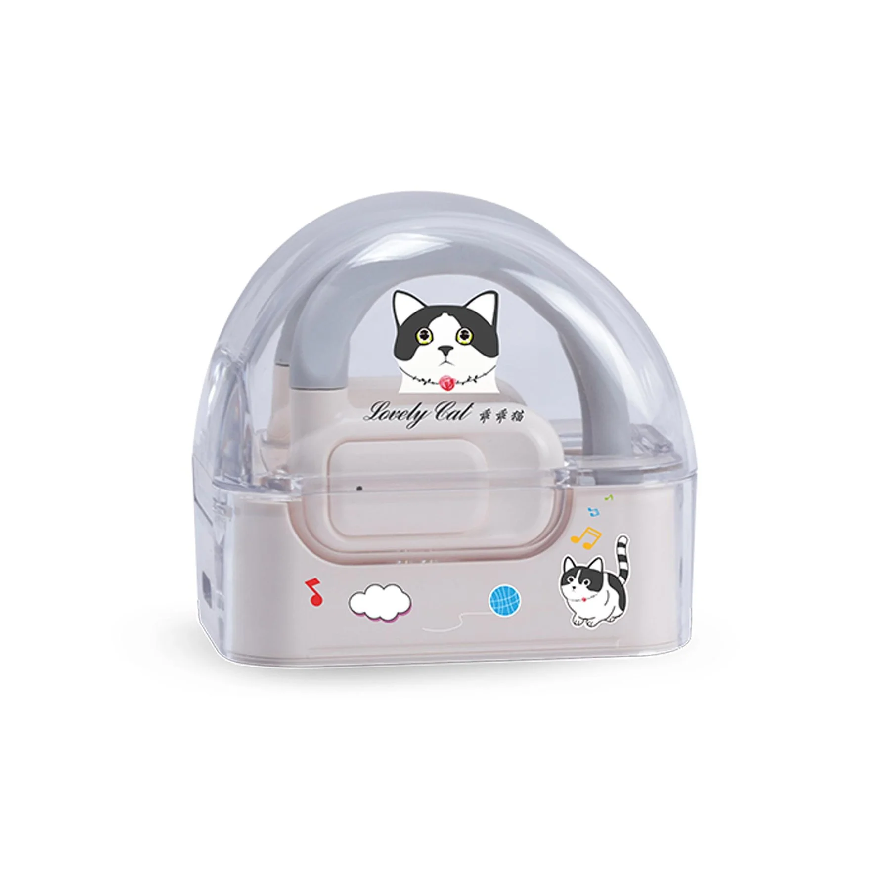 Слушалки Wesdar TWS1003, безжични, детски, с Bluetooth, 117 dB, бежови
