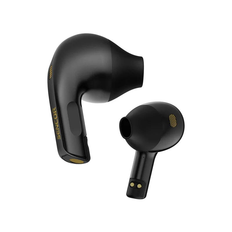 Слушалки Sencor SEP 560 BK, безжични, с Bluetooth, със зареждащ кейс, 102 dB, черни