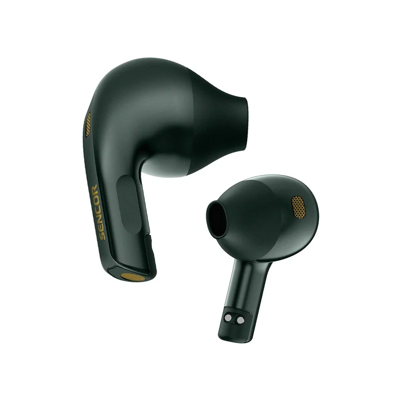 Слушалки Sencor SEP 560 GR, безжични, с Bluetooth, със зареждащ кейс, 102 dB, зелени