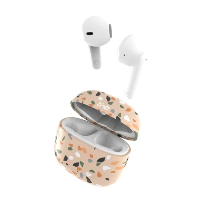 Слушалки TNB Exclusive Terrazzo, безжични, с Bluetooth, със зареждащ кейс, USB Type-C, 102 dB
