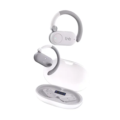 Слушалки TNB Energy Free, безжични, със зареждащ кейс, USB Type-C, 90 dB, бели