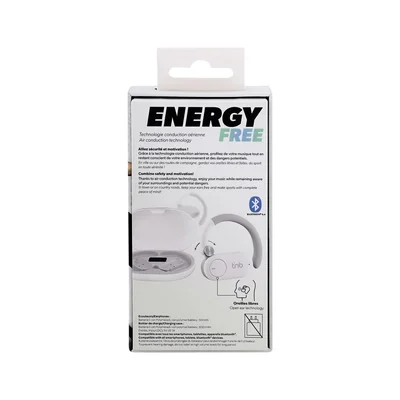 Слушалки TNB Energy Free, безжични, със зареждащ кейс, USB Type-C, 90 dB, бели