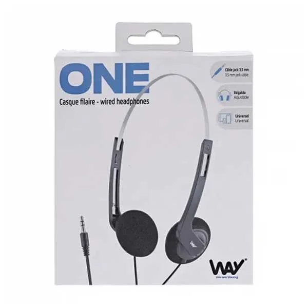 Слушалки TNB Way One, стерео, 3 mm жак, черни, 1.1 m