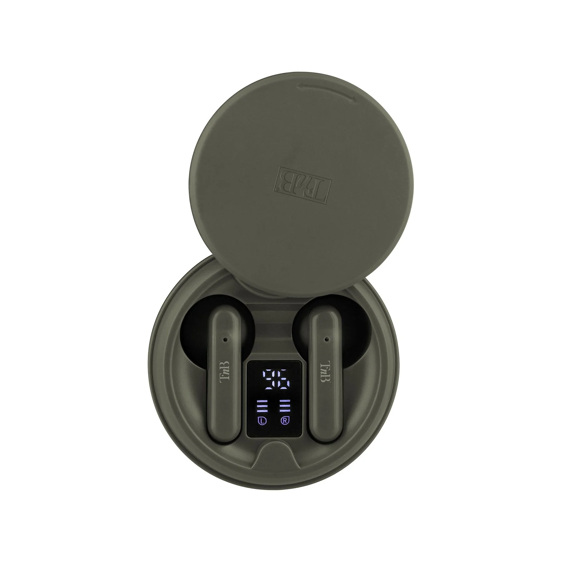 Слушалки TNB Shiny 2, безжични, с Bluetooth, USB Type-C, 95 dB, зелени