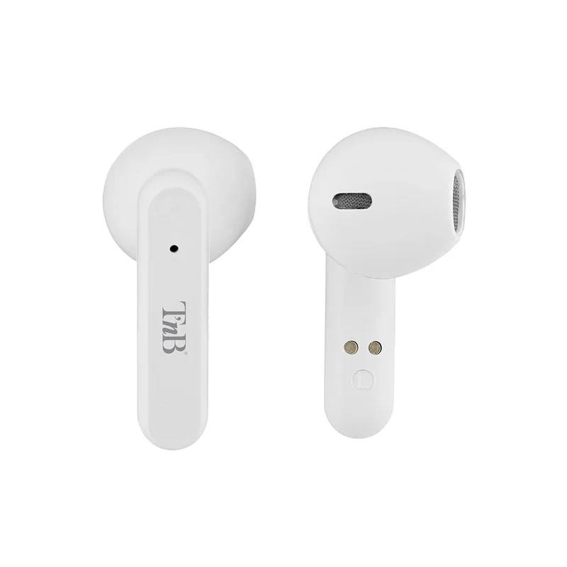 Слушалки TNB Shiny 2, безжични, с Bluetooth, USB Type-C, 95 dB, бели