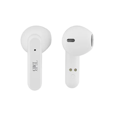 Слушалки TNB Shiny 2, безжични, с Bluetooth, USB Type-C, 95 dB, бели