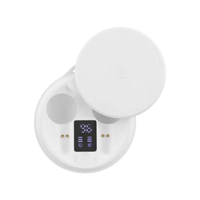 Слушалки TNB Shiny 2, безжични, с Bluetooth, USB Type-C, 95 dB, бели