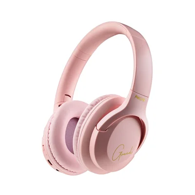 Слушалки NGS Artica Greed, с Bluetooth, USB Type-C, 105 dB, розови