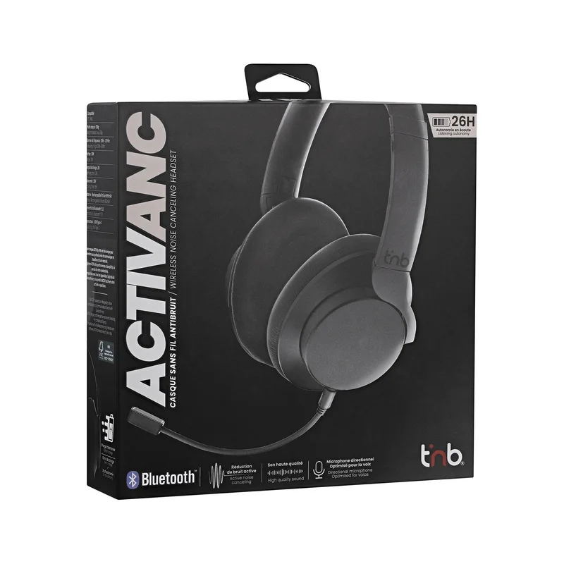 Слушалки TNB Active Anc, Bluetooth, с микрофон