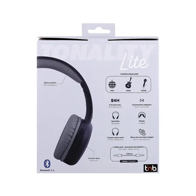Слушалки TNB Tonality, безжични, USB Type-C, 105 dB, сини