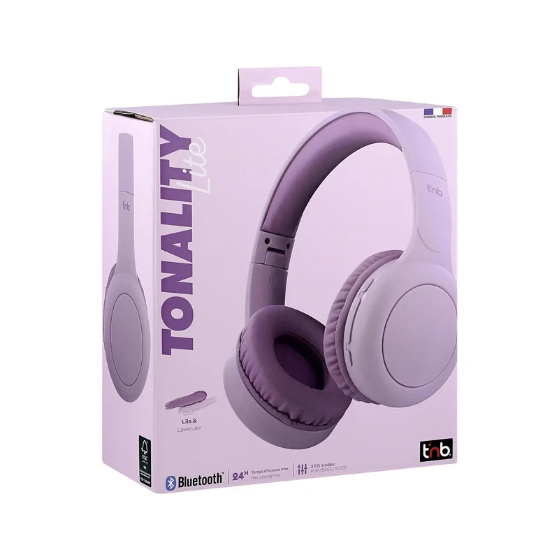 Слушалки TNB Tonality, безжични, USB Type-C, 105 dB, розови
