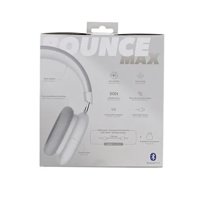 Слушалки TNB Bounce Max, безжични, с Bluetooth, USB Type-C, 102 dB, сиви