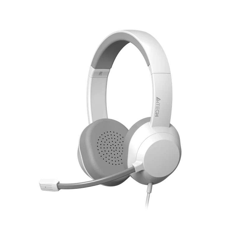 Слушалки A4Tech Fstyler FH150U, USB, с кабел 2 m и микрофон, 98 dB, бели