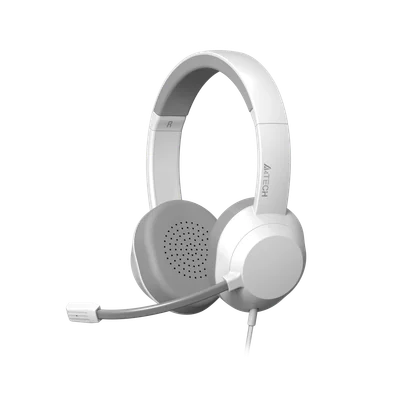 Слушалки A4Tech Fstyler FH150U, USB, с кабел 2 m и микрофон, 98 dB, бели
