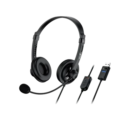 Слушалки Genius HS-230U, с кабел и микрофон, USB Type-A, 100 dB