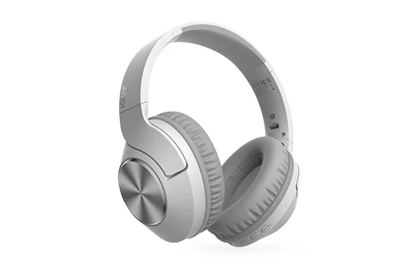 Слушалки A4Tech BH300 2DRUMTEK, с Bluetooth v5.3, 100 dB, сиво-бели