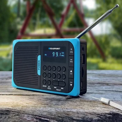Радио Blaupunkt PR5BL, портативно, USB, MicroSD, 1 W