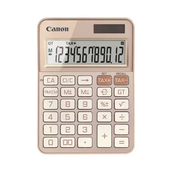 Настолен калкулатор Canon KS-125KB, 12-разряден, розово злато