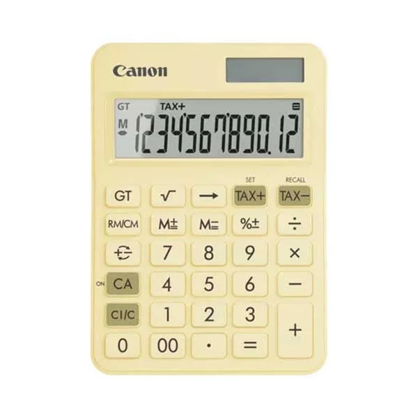 Настолен калкулатор Canon LS-125KB, 12-разряден, жълт