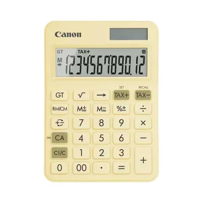 Настолен калкулатор Canon LS-125KB, 12-разряден, жълт