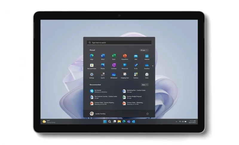 Таблет Microsoft Surface Go 4, 10.5'', Intel N200, 128 GB, 8 GB RAM, 8 MP камера, Windows 11 Pro, платина