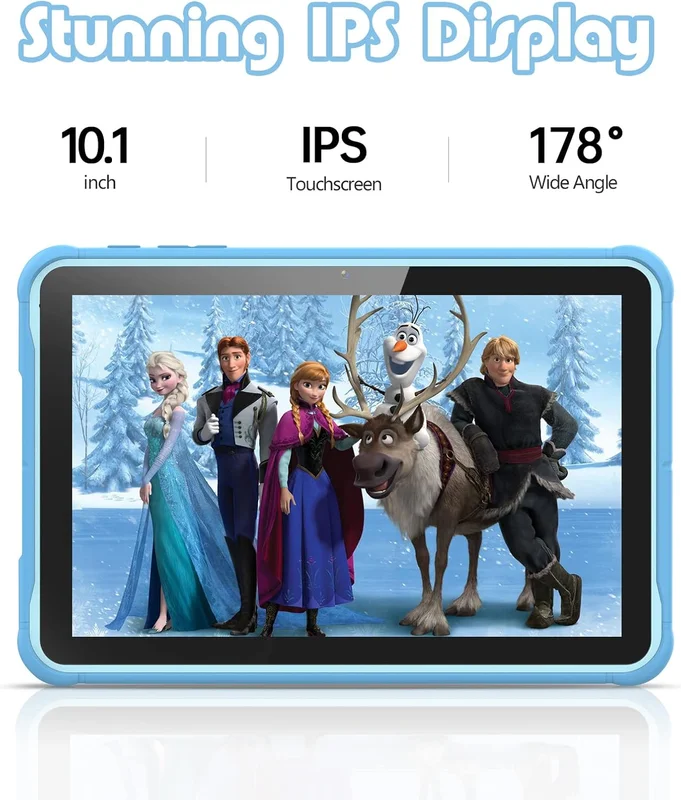 Таблет Pritom K10, 10'', Quad Core, 64 GB, 4 GB RAM, Android, 13, IPS, 7731E Quad Core, задна камера 8 MP, предна камера 2 MP, син
