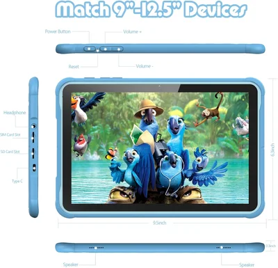 Таблет Pritom K10, 10'', Quad Core, 64 GB, 4 GB RAM, Android, 13, IPS, 7731E Quad Core, задна камера 8 MP, предна камера 2 MP, син