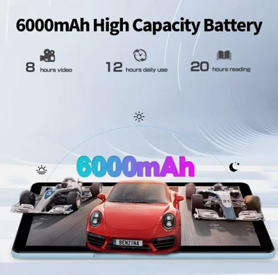 Таблет Pritom E10, 10'', Octa Core, 64 GB, 8 GB RAM, Android 13, IPS, A523 Octa Core, предна камера 2 MP, светлосин