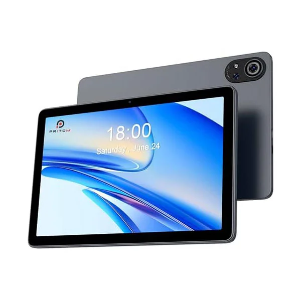 Таблет Pritom D20, 10.1'', IPS WXGA, 128 GB, 6 GB RAM, Android 15, сребрист