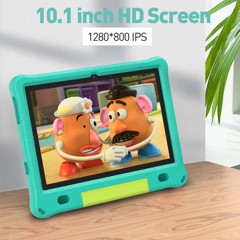 Таблет Pritom E10 Kids, 10.1'', IPS WXGA, 32 GB, 3 GB RAM, Android 15, задна камера 8 MP, син