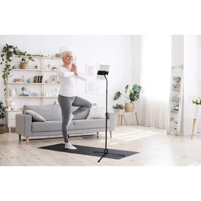 Поставка за таблет Durable Twist Floor, минимален диaгонал 4.7 инча, максимално тегло 0.8 kg, черна