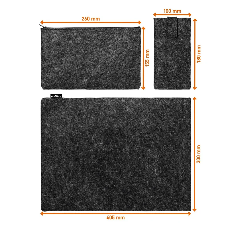 Калъф за лаптоп или таблет Durable Effect Multibag, 16.4'', филц