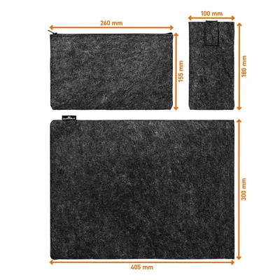 Калъф за лаптоп или таблет Durable Effect Multibag, 16.4'', филц