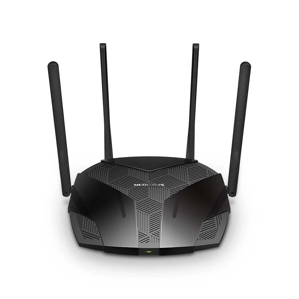 Рутер Mercusys MR80X, безжичен, трилентов Gigabit Wi-Fi 6, честота 2.4/5 GHz, WPA3